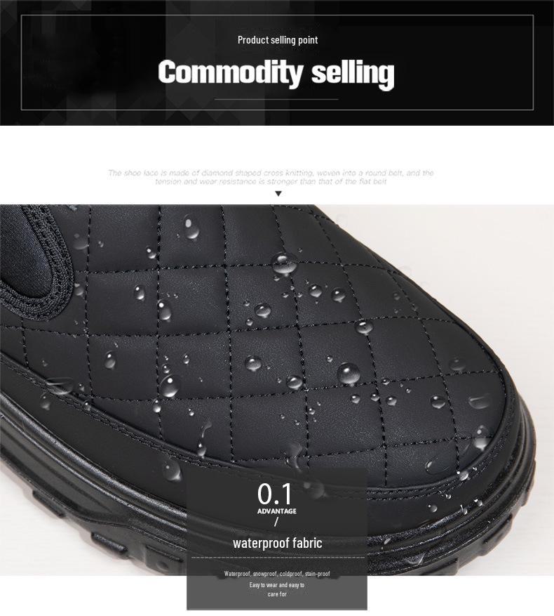 Pánské zimní sněhule - Teplé, nepromokavé, protiskluzové, sametem podšité, vlněný komfort pro střední a starší věk