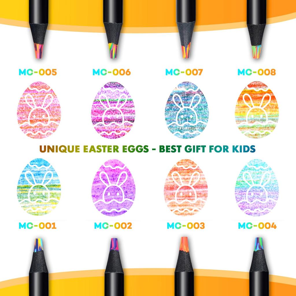 nsxsu Rainbow Jumbo Colored Pencils for Multicolored Art Supplies for and 16-Piece Adults, Pencils, Drawing, Coloring, Sketching, Pre-Sharpened