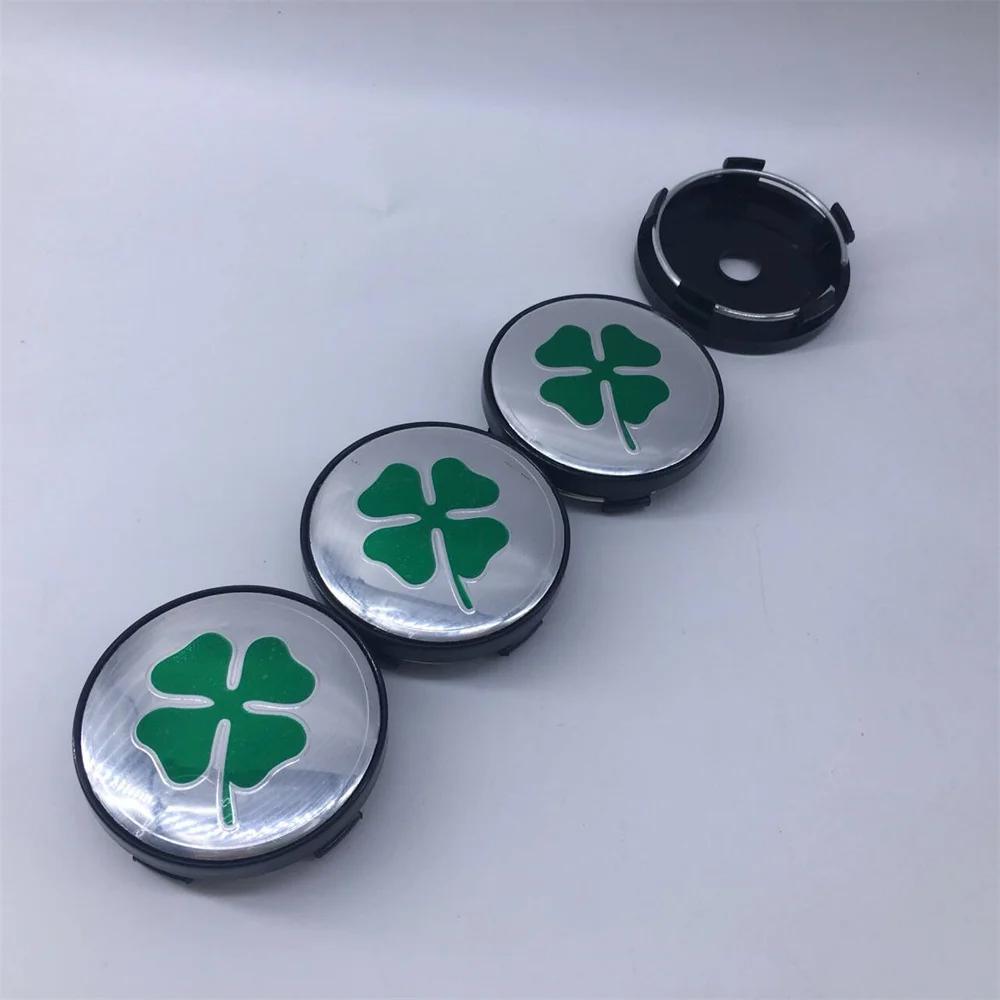 Car Stickers For Alfa Romeo 4pcs 60mm For Alfa Romeo Clover159 156 147 166 Sportiva Stelvio GT Mito Emblem Auto Hub caps Decorat