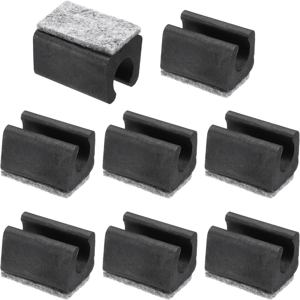 

8pcs NEW with Felt Pad Chair Leg Cover No Scratches Slide Smoothly Chair Leg Tips Caps No Noise Floor Glides Office чорний