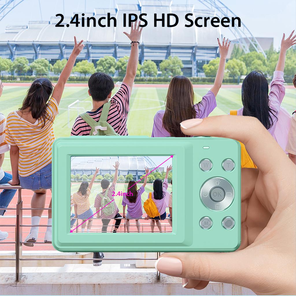 FHD 1080P 44MP Digitalkamera für Fotografie von Kindern mit 16-fachem Zoom Kompaktkameras Point-and-Shoot-Reisekameras für Kinder