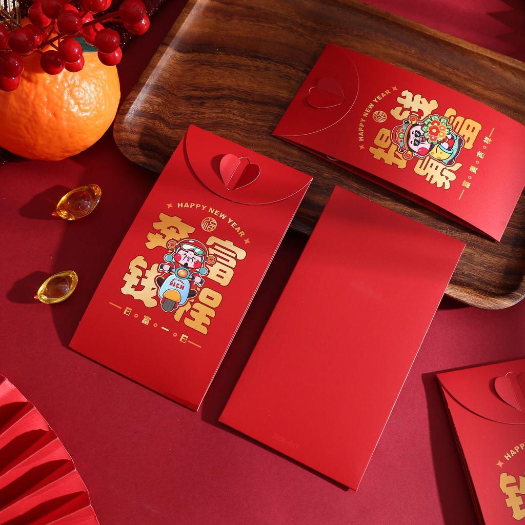 2026 New Year 3D God of Wealth Red Envelope: Children's Lucky Money Spring Festival Bag