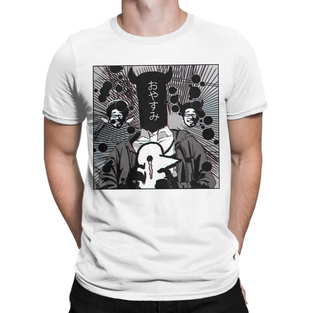 Unisex Women TShirt Oyasumi Goodnight Punpun Pocket Pure Cotton Tee Shirt Short Sleeve Aiko Tanaka Anime T Shirts Clothing Summer