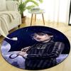 1pc Addams Family Wednesday3 Design Printed Area Round Carpet for Bedroom Living Room Home Decor Rugs Mat Non Slip Mat Rug for Bedside