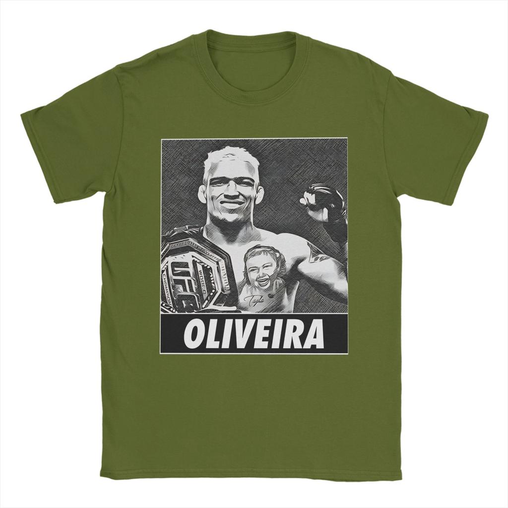 charles oliveira winner charles oliveira v2 TShirt Summer TShirts Unisexs Pure Cotton Crewneck Oversize Top Tees ShortSleeve
