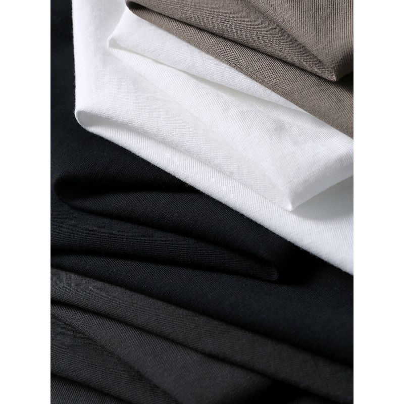 Retro Embroidered Short-Sleeved T-Shirt for Men, Summer Trendy Brand Pure Cotton Base Shirt, Export Men's Clothing, All-Cotton Printed T-Shirt