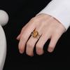 S925 Silver Ring Natural 10*14mm Big Labradorite Simple Tiger Eye Jewelry for Women Men Large Stone Vintage Jewelry Gift