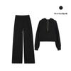 LULU Women's Half-Zip Hooded Loose Sweatshirt Cardigan with Velvet Scuba Jacket Style