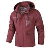 Men's Fashion Casual Hooded Warm Jacket Outdoor Windproof Waterproof Plus Size Ultra-Light Long-Sleeved Jacket