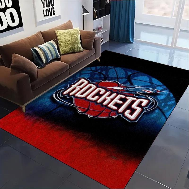 Houston Rockets Carpet Rug for Living Room Bedroom Home Sofa Decoration,Kids play Non-slip Floor Mat
