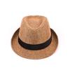 Men's Fedora Jazz Cotton and Linen Pure Hat Dad Hat Imitation Linen Sun Visor Sun Hat White Hat Wedding Fedora Hat