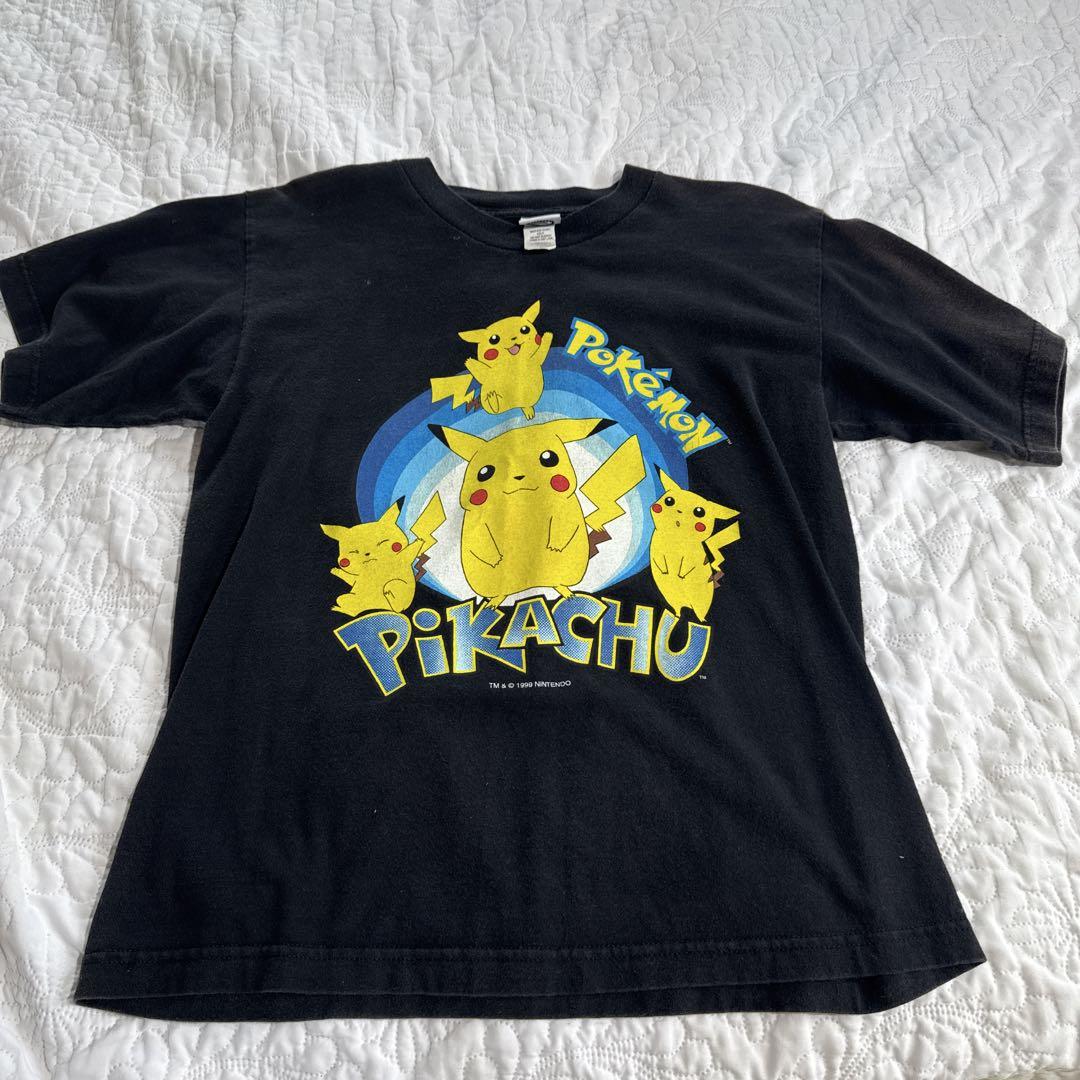 

[USED] Rare 90s Pokemon Vintage T-Shirt [Black] [XL]