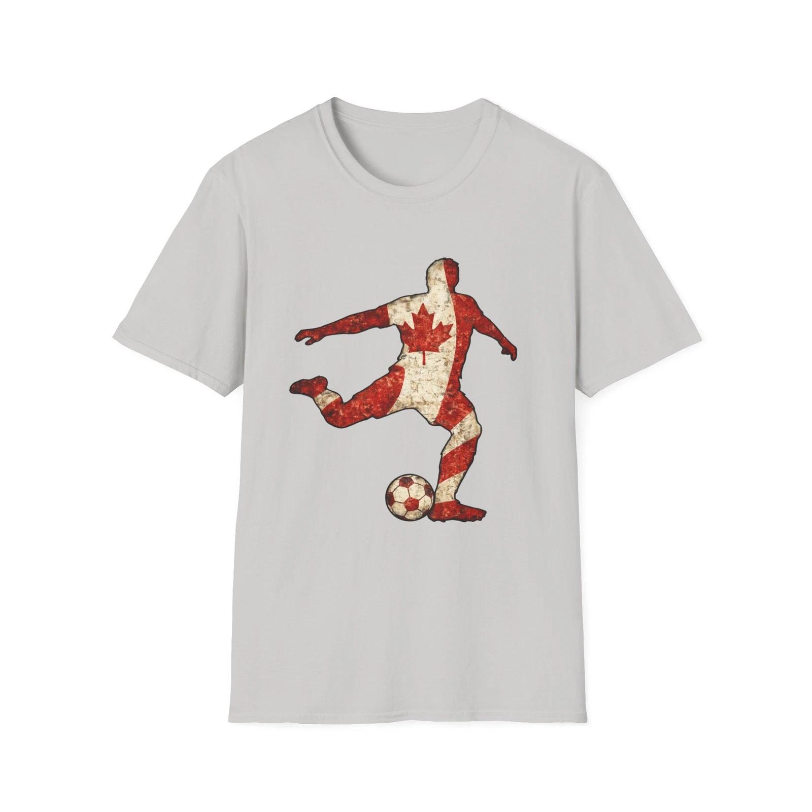 Canadian Soccer Player Children s Children s T  Children s T-shirt | Maple Leaf Football Silhouette 100