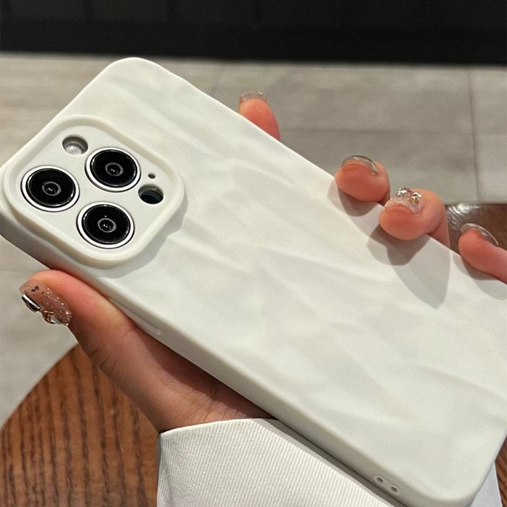 Měkký skládací vzor pouzdro na telefon pro iPhone 11 12 13 14 15 Pro Max X Xs XR Max Plus Candy Bumper silikonový kryt