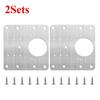 1/2/4/10Pcs Cabinet Hinge Repair Plate Kit Kitchen Cupboard Door Hinge Mounting Plate For Furniture Hardware Hinges Fixing Plate