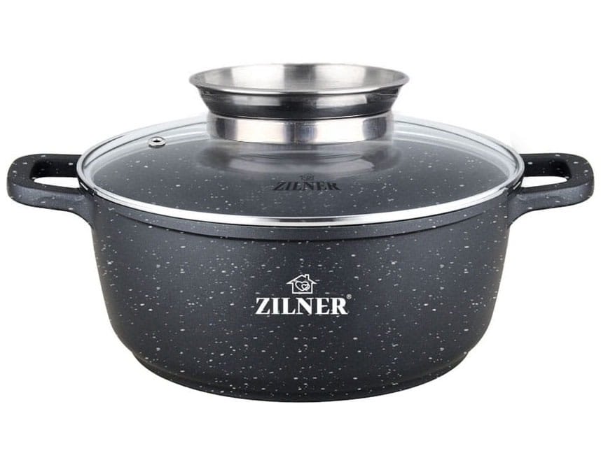 Set of 4 Pots With Marble Coating 16 20 24 28 Cm Zilner Zl-8900