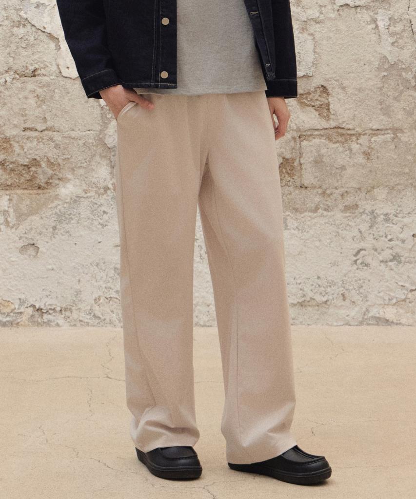 AGOD Wide Banding Slacks [Cream]