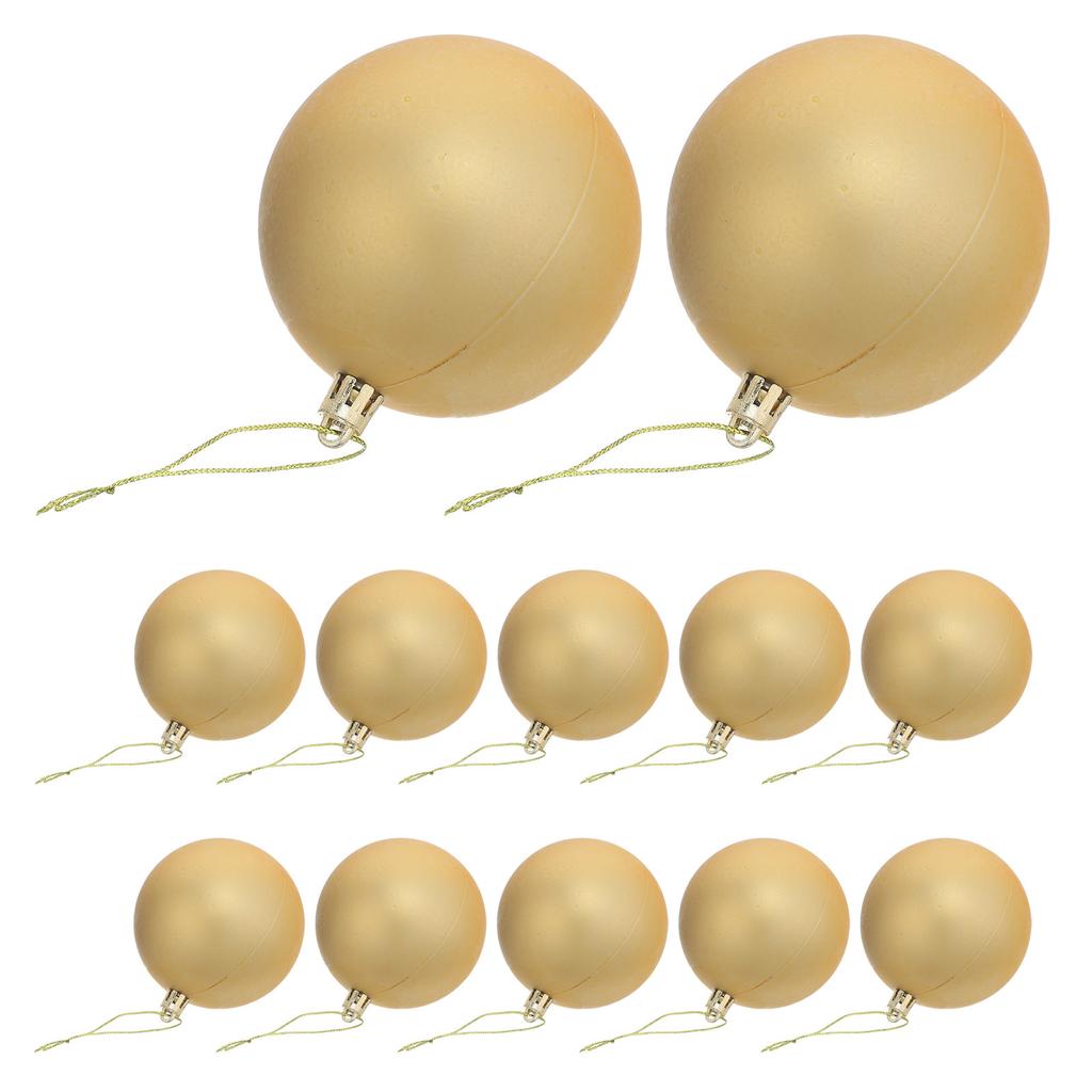 12pcs New Years Balls Ornaments 3.15In Decorative Hanging Balls Party Decor Plastic Shatterproof Ornament for Home Holiday Decor