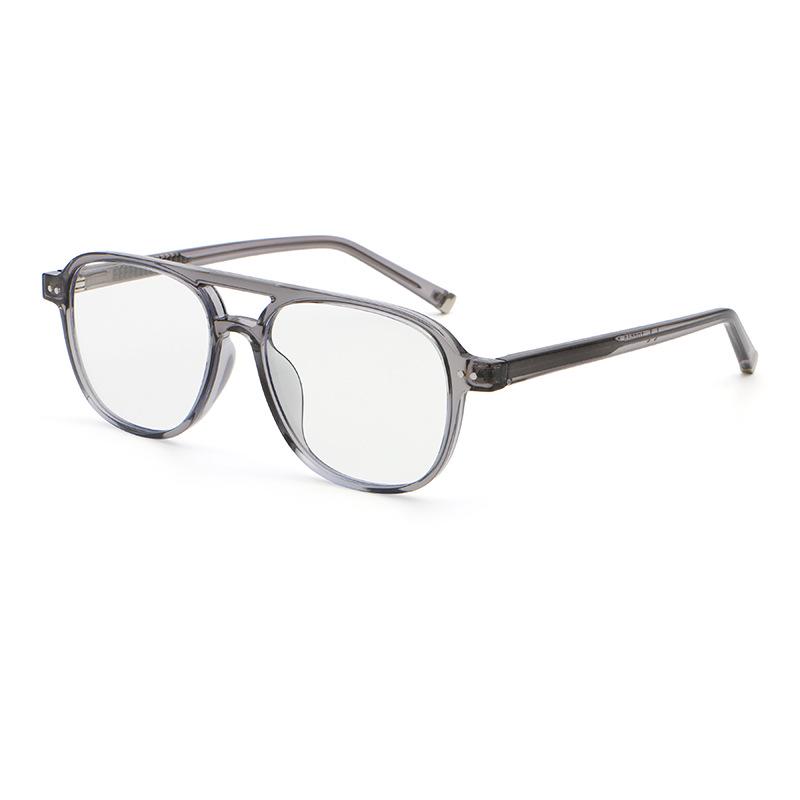 Unisex Retro Double-Bridge Glasses Frame: High-End European & American Trendy Street Style
