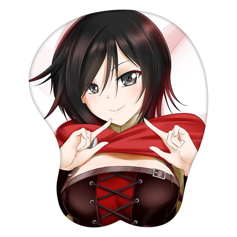 

Ruby Rose Anime 3D Mouse Pad Wrist Rest Desk MousePad Mat Gamer Accessory 26.5x21.5x3 cm