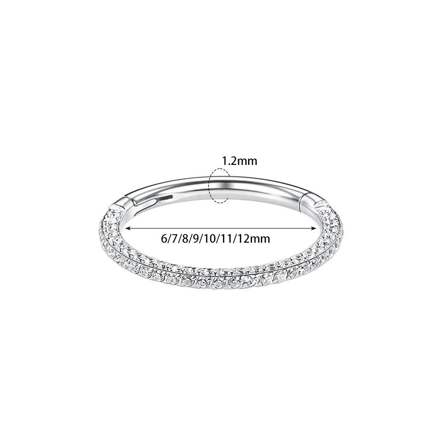 Neuer G23 Titanlegierung Tri-Diamant Nasen- & Ohrpiercingring