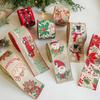 1Roll Imitation Hemp Ribbon Christmas Tree Ribbons Xmas Wreath Garland Bowknot Ribbon Roll Linen Lattice Ribbon Noel Navidad