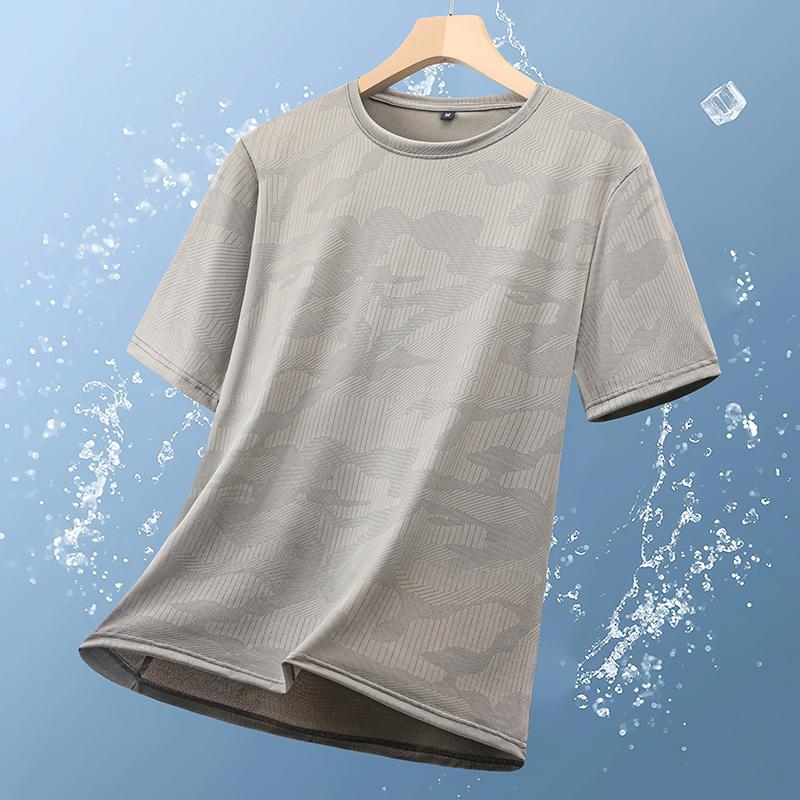 Short-sleeved Breathable High-elastic Men s Fashionable And Versatile Casual Short-sleeved 2XL