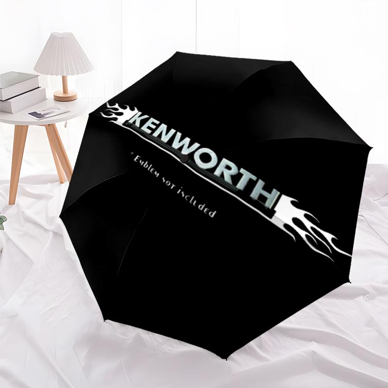 Printed Kenworth LOGOPrinted Folding Umbrella,Outdoor,Leisure,And Travel Umbrella,Durable Umbrella Fabric,Birthday And Holiday Gift