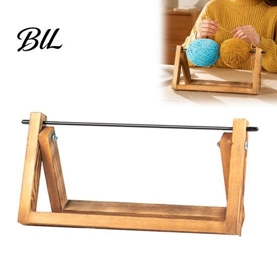 Portable Yarn Stand for Travel Wooden Crochet Holder, Rotatable Organizer Rack, Stable Holder Knitting Mortise And Tenon Frame Dispenser Home