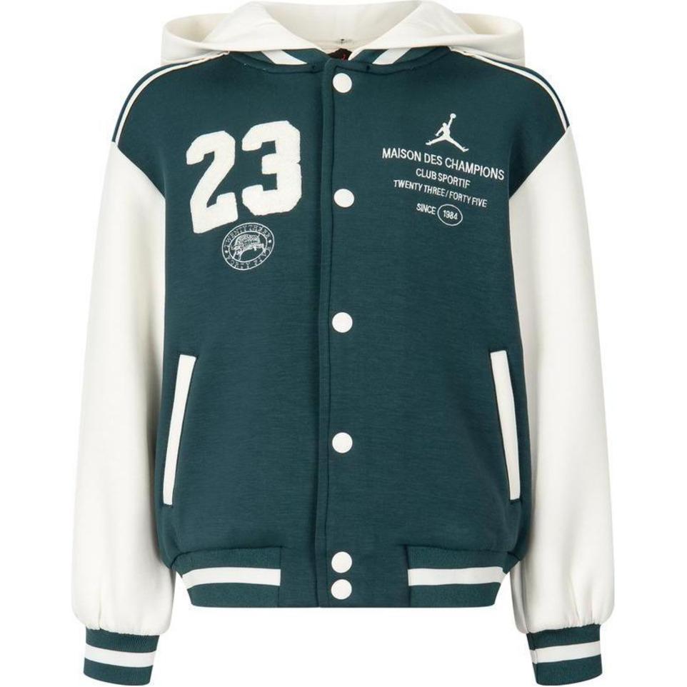 Jordan Jacket Casual Versatile Knitted Hoodie Kids Jackets Green HQ7160-366