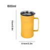 Insulated Tumblers With Handles Large Capacity Drinking Cup Splash Proof 600ml Thermal Tumbler For Hot And Cold Beverages Coffee