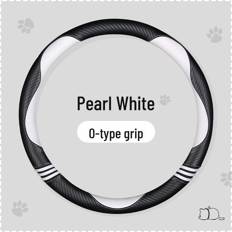 FSB Cartoon Cat Carbon Fiber Steering Wheel Cover – Cute, High-End, Sporty Design