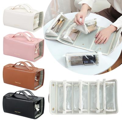 Women Makeup Bag Travel Cosmetic Bags Detachable Roll Up Toiletries Organizer Waterproof Storage Neceser Bathroom Wash Pouch