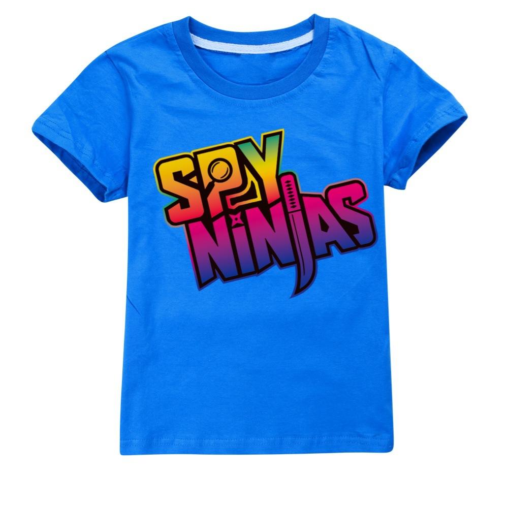 SPY NINJA Letní bavlněná trička Dívčí oblečení Dětský cosplay top Tričko s krátkým rukávem pro chlapce Tričko Kostýmy Kawaii Vánoční tričko