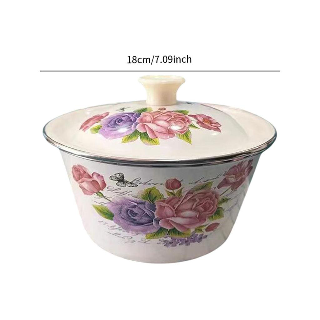 Vintage Enamel Mixing Bowl Enamelware Thickened Making Basin