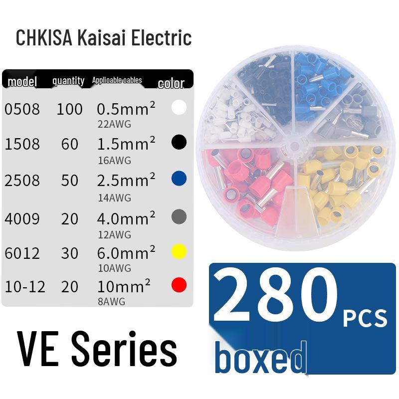 Tubular Wiring Terminal Crimper with Storage Box for Quick Cold-Pressed Wire Terminals