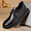 Fashion Genuine Leather Men's Loafers Non Slip Walking Flats Breathable Outdoor Slip on Casual Shoes New Versatile Male Driving Sneakers