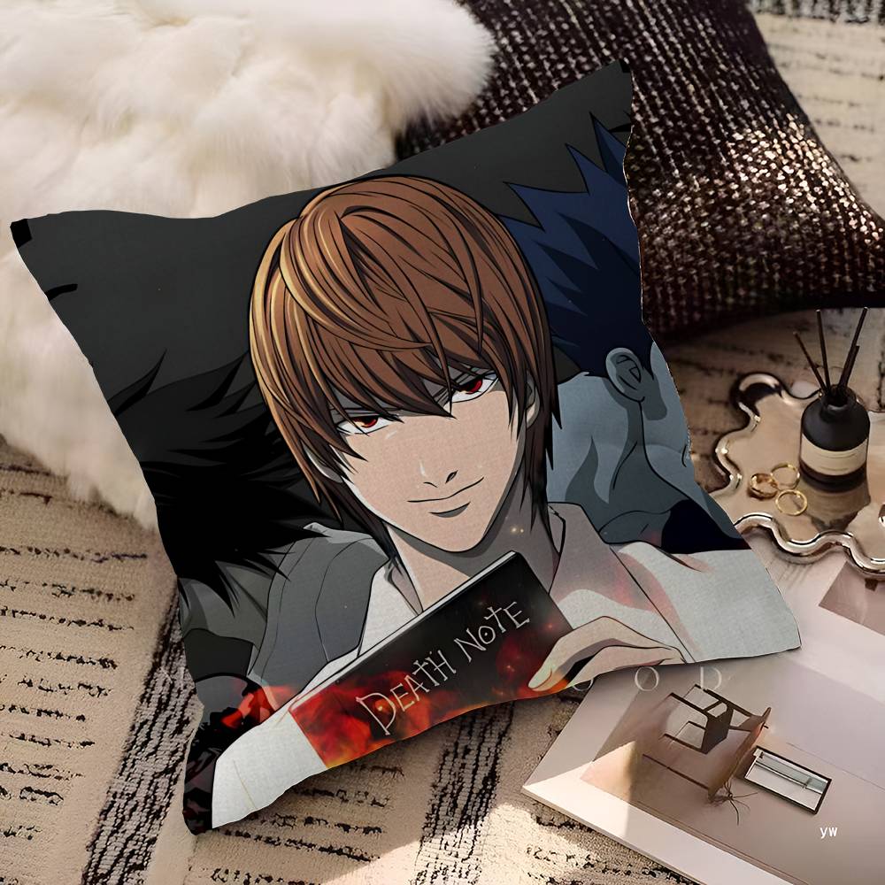 Classic Anime DDeath NNote Pillow Cushion Cover Pillowcase Living Room Sofa Home Decor Customized