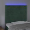 VidaXL Tête de Lit à LED Meuble de Chambre à Coucher Accessoire de Lit Simple Tête de Cadre de Lit Intérieur Vert Foncé 3122329