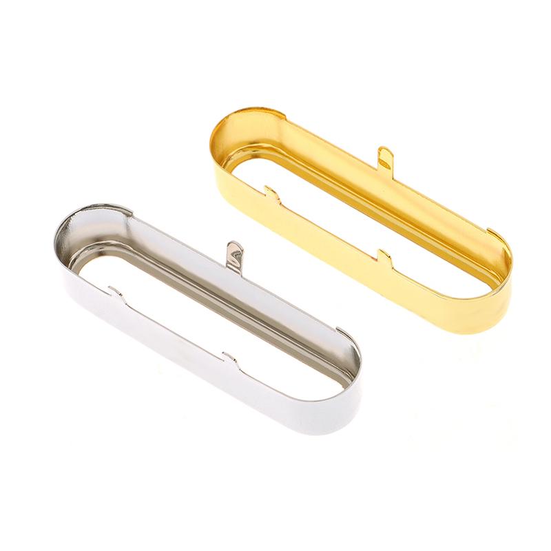 1 Stück Messing-Abdeckung für St Single-Coil Tonabnehmerabdeckung/Deckel/Gehäuse Oben Offen Gitarrenteile 72x20mm Gold/Silber