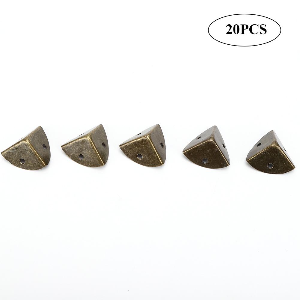 20pcs Antique Box Protection Corner Case Edge Guard Bronze Corner Cover 26 X 26mm20pcs