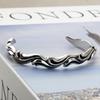 SHOVEOFF SVB-193 Rough Wave Men's Bangle Bracelet