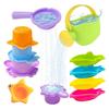 Colorful Kids Water Play Toy Set With Animal Cups Watering Can And Scoops Swimming Pool Beach Toy For Pool Bath Time Fun