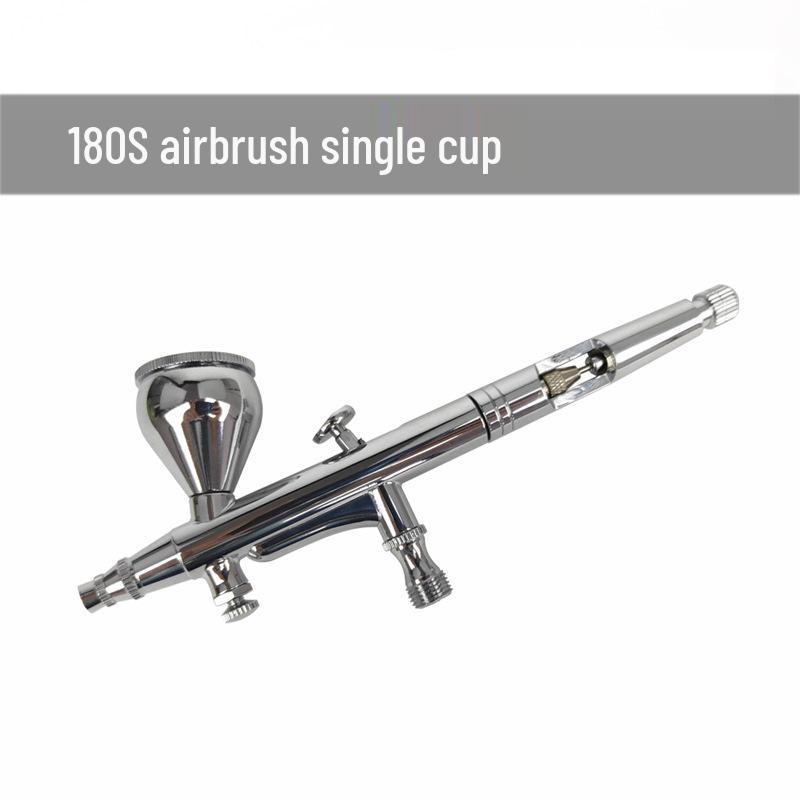 180S Double-Action Airbrush: Precision Nozzle for Gundam Coloring, Fine Art, Leather Models, and Makeup Use