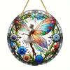 Decoration Forest Fairy Sun Catcher Glass-Style Acrylic Fairy Suncatcher Window Hanging Colorful Window Light Catcher Garden
