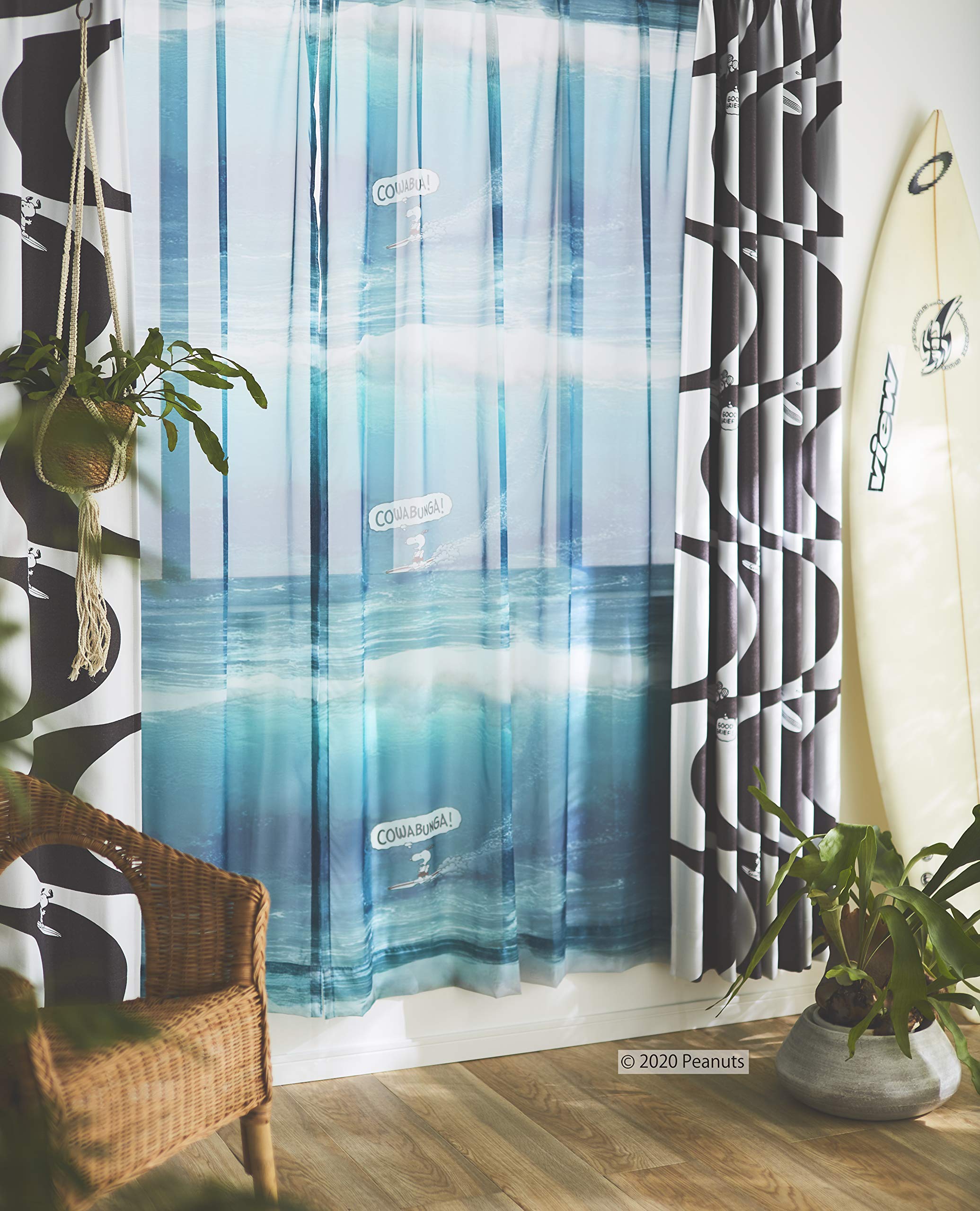 

Suminoe Voile Sheer 1 100 x 198 Kawabanga! Curtains, Panel, cm, B, 342-73158 синий