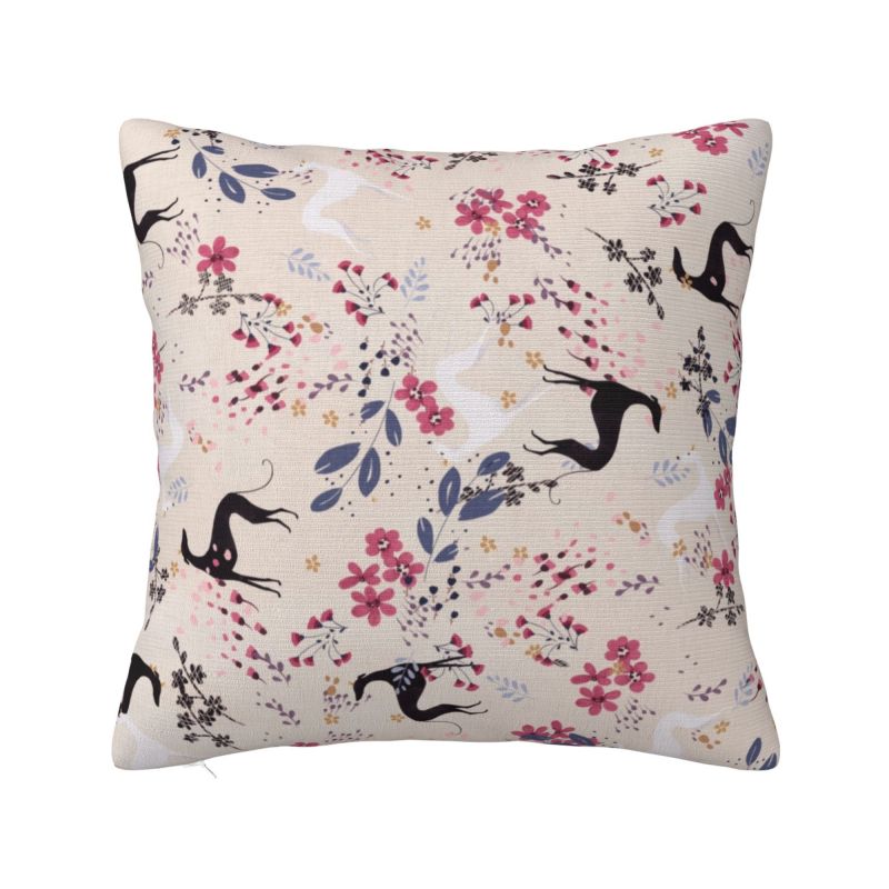 Custom Whippet Greyhound Dog Throw Pillow Case for Sofa Hound Modern Cushion Cover Soft Pillowcase