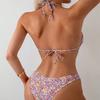 Strap Print Bikini Swimsuit Feminine Beach Spa