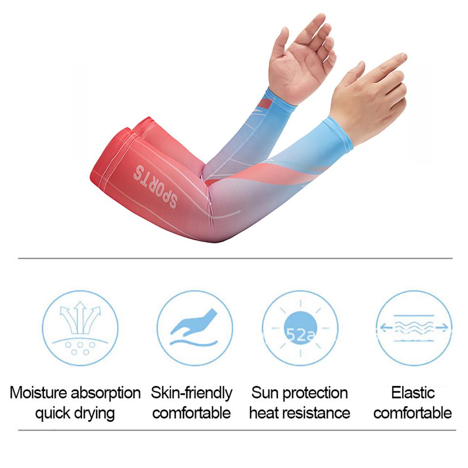 Getinfit 1Set Sommer Sonnenschutz Armstulpe Fahren Sonnenschutz Eisseide Ärmel Outdoor Reiten Bergsteigen Angeln Ärmel Unisex