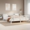 VidaXL Bunk Bed Without Mattress White 200x200 Cm Solid Pine Wood 3322719